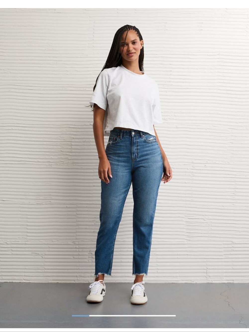 American Eagle Mom Jeans in Classic Blue - Picture 1 of 5